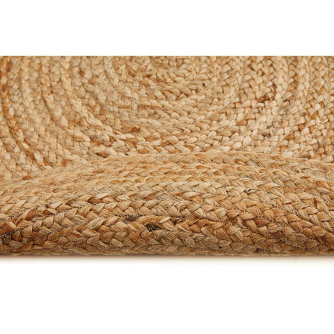 Rootz Jute Carpet - Round Rug - Handwoven Mat - Natural Warmth - 150cm Diameter