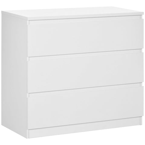 Rootz Cabinet 3 Drawer Unit - Puristic Storage Furniture - Bedroom Organizer - Robust Chipboard - 80cm x 39cm x 73cm