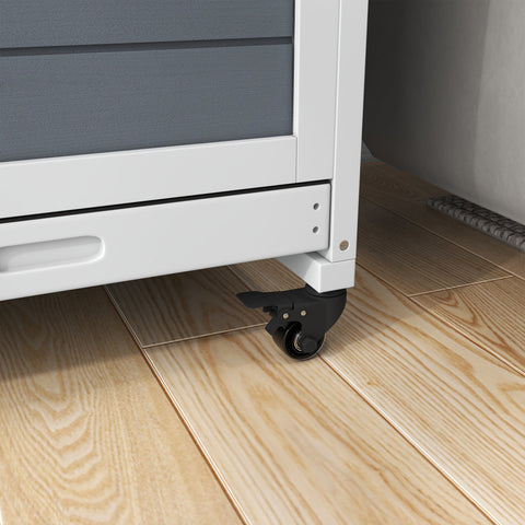 Rootz Wooden Rabbit Stable - Hutch - Small Animal House - 2 Removable Trays - 90L x 53B x 97H cm