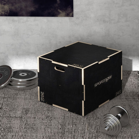 Rootz Wooden Plyometric Jump Box - Crossfit Jump Trainer - Box Jump Equipment - Beech Wood - 76cm x 61cm x 51cm