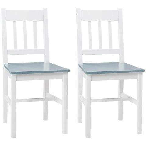 Rootz Set of 2 Dining Room Chairs - Kitchen Chairs - Dining Seats - Comfort, Style, Quality - 46.5D x 41W x 85.5H cm - Pinewood