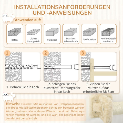 Rootz Cat Stairs - Cat Climbing Steps - Feline Wall Ladder - Space-Saving - Scratching Surfaces - Plush Platform - 44W x 22D x 28H cm