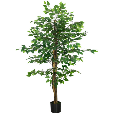 Rootz Artificial Fig Tree - Faux Plant - Realistic Appearance - No Maintenance - 150cm Height - Ø15cm x 12.5cm Pot