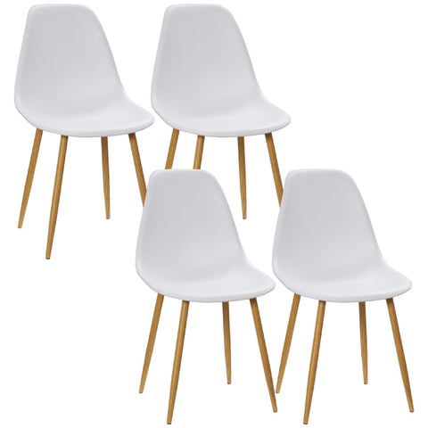 Rootz 4 Piece Modern Dining Chair Set - Kitchen Chairs - Dining Room Seats - Ergonomic Comfort - 45cm x 52cm x 85.5cm