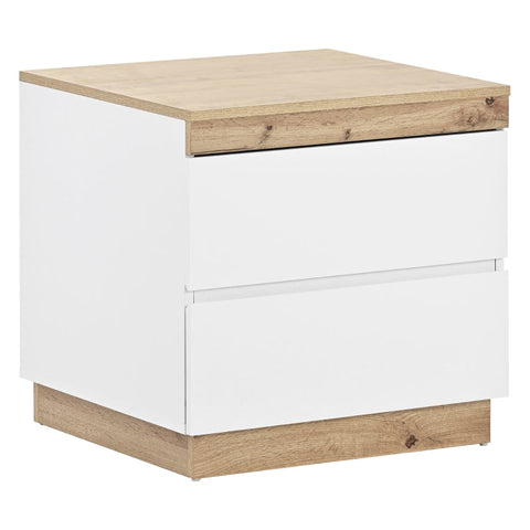 Rootz Stylish Bedside Table - Nightstand - Bedside Cabinet - Ample Storage - 55cm x 40cm x 55cm