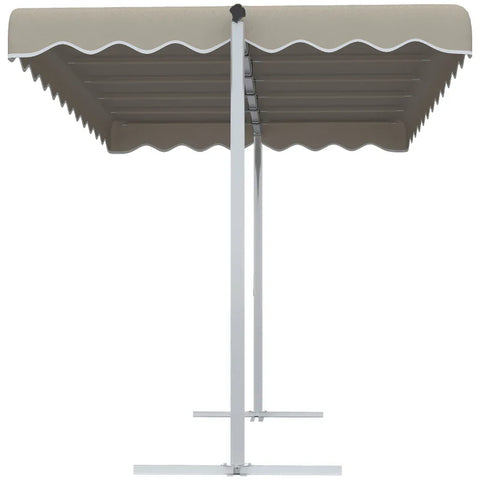 Rootz Standing Awning - 360° Swivel System - Extendable - Drawstring - Khaki - 402.5 x 227 x 220 cm