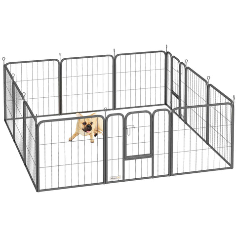 Rootz Dog Park Kennel - Puppy Playpen - Pet Enclosure - Versatile Design - 168x168x60cm or 224x112x60cm