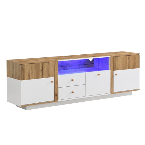 Rootz TV Cabinet - Entertainment Unit - Media Console - Spacious Storage - 180L x 35W x 50H cm