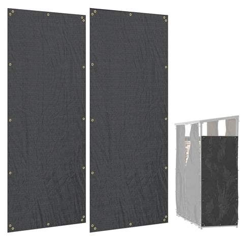 Rootz Firewood Rack Cover Set - Wood Storage Cover - Waterproof Cover - Heavy-Duty Polyester - UV Protection - 148cm x 62cm