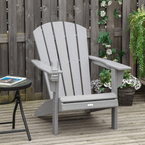 Rootz Garden Chair - Adirondack Chair - Outdoor Armchair - Ergonomic Design - Weatherproof HDPE - 75cm x 87cm x 90cm
