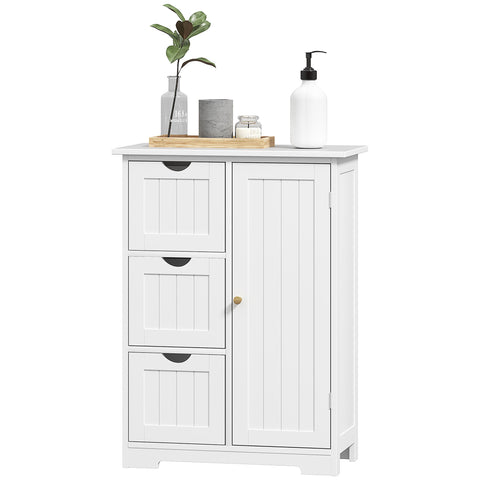 Rootz Bathroom Cabinet - Storage Unit - White Organizer - Moisture-Resistant MDF - 30cm x 30cm x 80cm