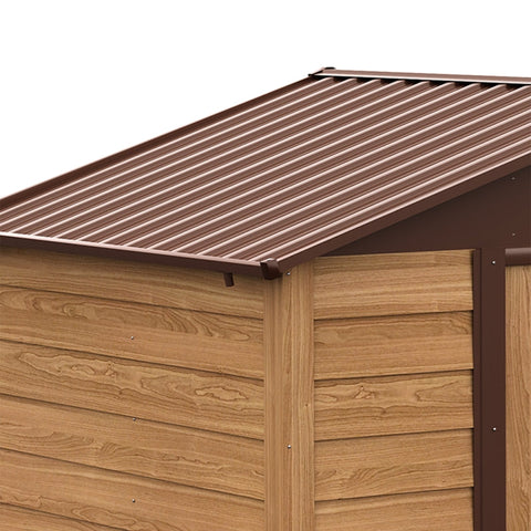 Rootz Steel Tool Shed - Lockable Double Door - Garden Storage - Durable Construction - Optimal Ventilation - 1.96 x 2.36 x 2.08 m