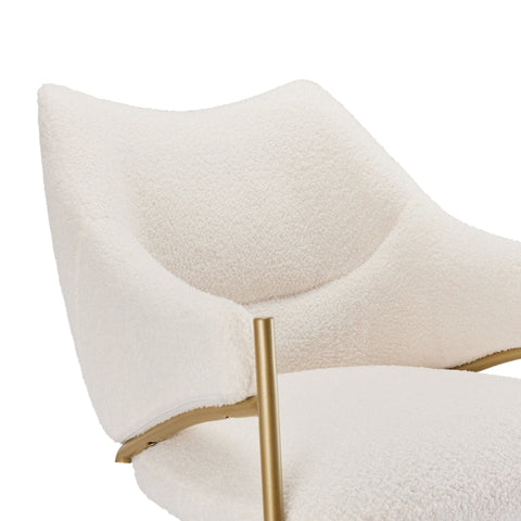 Rootz Sherpa Dining Chair - Dressing Chair - Lounge Chair - Luxurious Comfort - 54.5L x 67W x 83.7H cm