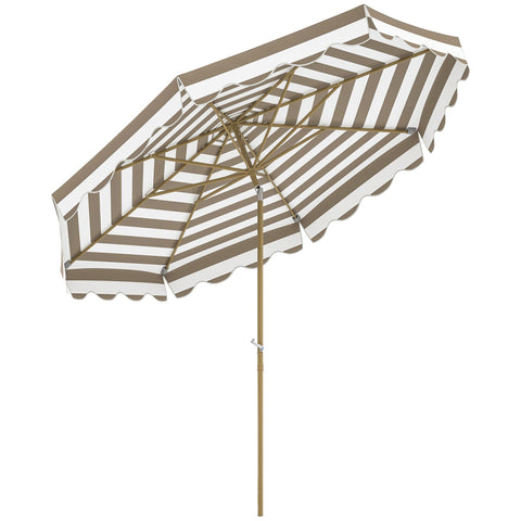 Rootz Sunshade Parasol - Outdoor Sunshade - Garden Umbrella - UV Protection 50+ - 2.68m x 2.37m - Tiltable Design - Crank System