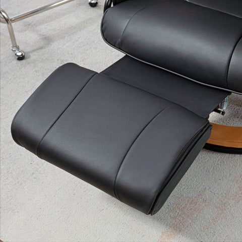 Rootz Recliner Chair - TV Armchair - Lounge Chair - Compact Size - 135° Recline - 360° Rotating Base - Faux Leather - 78cm x 88cm x 103cm