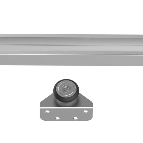 Rootz Sliding Door Fitting - Metal Door Track - Stainless Steel - Stable & Reliable - 186x25x3.77cm - Fits Doors up to 93cm Wide