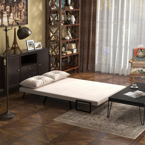 Rootz 2-Seater Velvet Sofa Bed - Convertible Couch - Sleeper Sofa - Adjustable Backrest - Plush Padding - 102cm x 73cm x 81cm (Sofa) / 183cm x 98.5cm x 26cm (Bed)