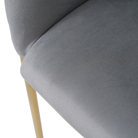 Rootz Velvet Dining Chair - Lounge Chair - Ergonomic Seating - Luxurious Comfort - 53L x 46W x 80H cm