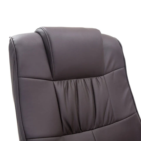 Rootz Massage Chair - Relaxation Chair - Including Footstool - 10 Vibration Points - 1 Remote Control - Brown - 77cm x 84cm x 95cm