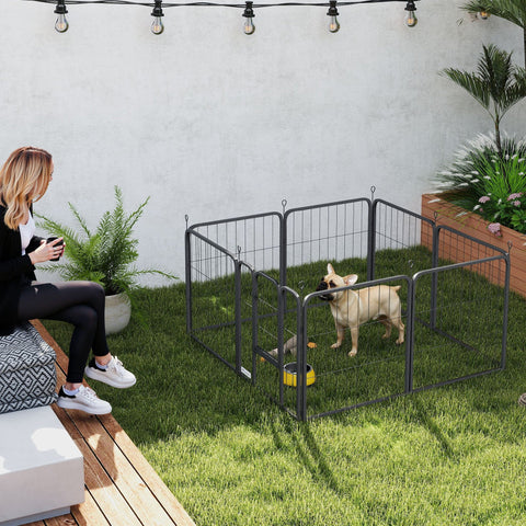 Rootz Dog Park - Pet Playpen - Foldable Dog Enclosure - Stable Steel Structure - 112cm x 112cm x 60cm