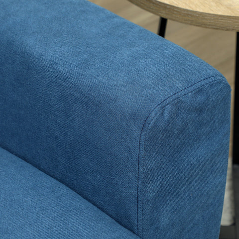 Rootz Two Seater Sofa - Modern Couch - Fabric Loveseat - Eucalyptus Wood Frame - Compact Comfort - 133 x 73 x 81 cm