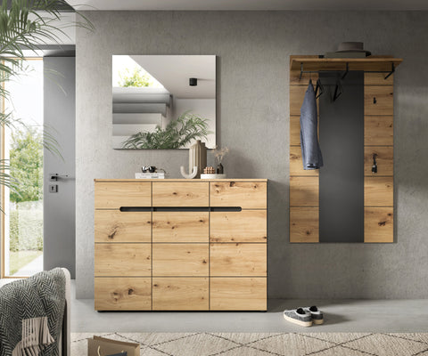 Rootz Wardrobe Combination Set - Hallway Organizer - Entryway Storage - Chipboard Build - 215cm x 190cm x 37cm