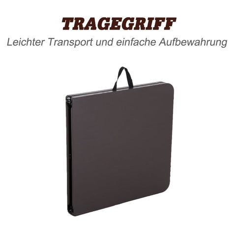 Rootz Folding Table - Foldable Camping Table - Picnic Table - Durable & Weather-Resistant - Height Adjustable - Lightweight & Portable - 122cm x 61cm x 53/71.5cm