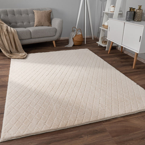 Soft Deep-Pile Rug – Modern Patterns – Durable & Easy to Clean – Polyester