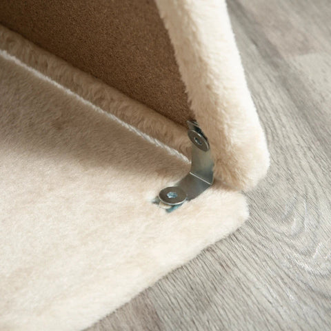 Rootz Cat Scratching Post - Including Toys - Cat Bed - Chipboard - Plush - Sisal - Light brown - 60 Cm X 30 Cm X 76 Cm