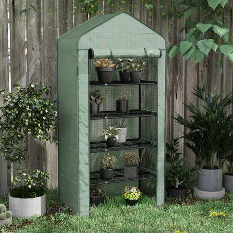 Rootz Garden Greenhouse - Plant Shelter - Outdoor Plant House - Extends Growth Period - 90l x 49b x 193h cm