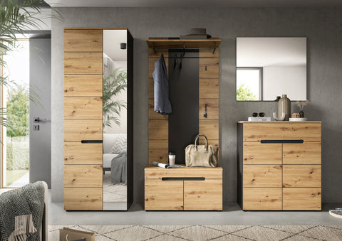 Rootz Wardrobe Set - Storage Solution - Entryway Organizer - Ample Space - 255x190x37 cm
