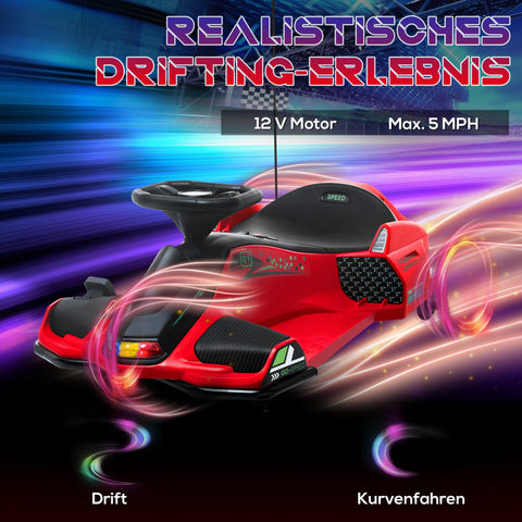 Rootz Electric Go-Kart for Children - Drift Kart - Racing Cart - Lights & Music Function - 90cm x 53cm x 99cm