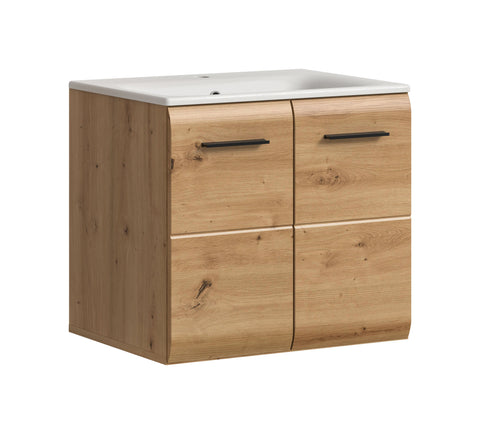 Rootz Vanity Unit with Sink - Bathroom Cabinet - Storage Solution - Easy Assembly - 60x55x46cm