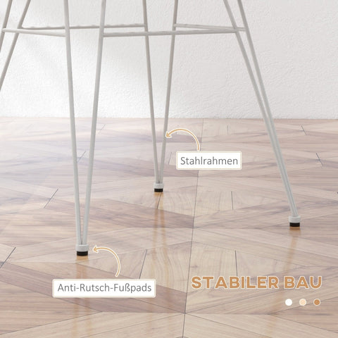 Rootz Rattan Dining Chairs - Kitchen Chairs - Wicker Furniture - Comfortable Seating - 56cm x 60cm x 79cm