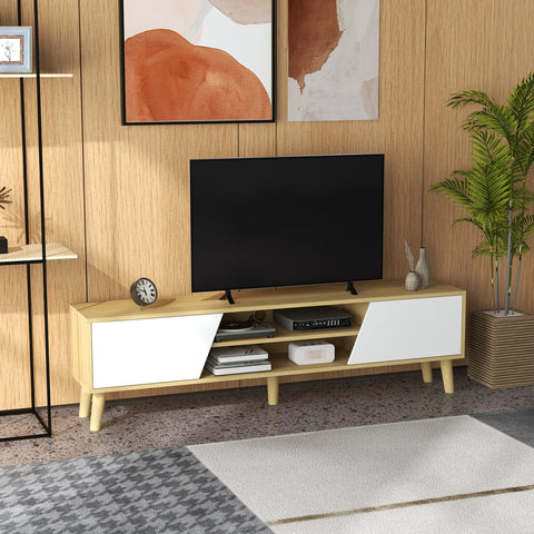 Rootz TV Stand - Scandinavian Lowboard - Entertainment Console - Plenty Storage - 150 x 30 x 42 cm