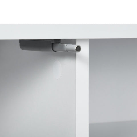 Rootz Wall-Mounted TV Furniture - Media Console - Storage Unit - Modern Design - 140 x 30 x 30cm - White