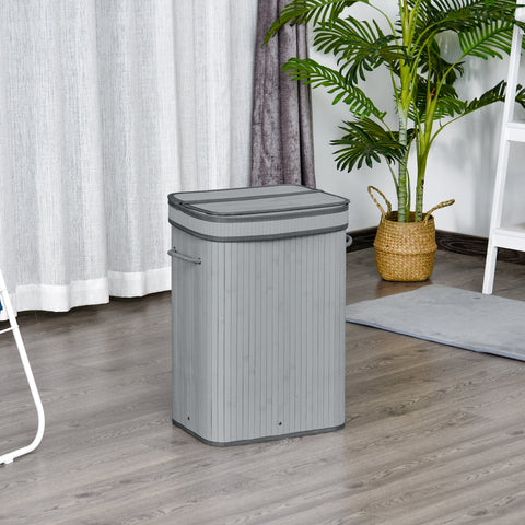 Rootz Laundry Basket - Washing Collector - Laundry Box - Water-Repellent - 70L, 40 x 30 x 60 cm, Grey
