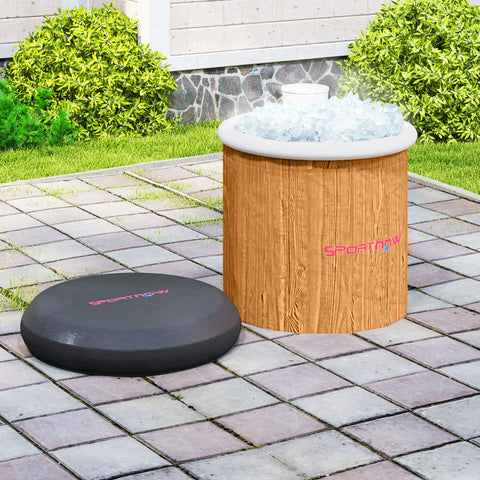 Rootz Ice Bathtub - Inflatable Ice Cream Tray - Muscle Recovery Tub - Optimal Cold Therapy - Ø85 x 75cm, 300L - Includes Carrying Bag & Air Pump
