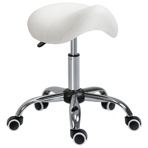 Rootz Saddle Stool - Ergonomic Stool - Height-Adjustable Chair - Promotes Upright Posture - Easy to Clean PU Leather - 52cm x 53cm x (49-61)cm
