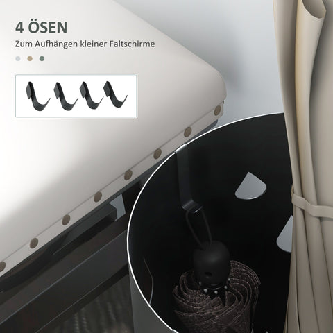 Rootz Umbrella Stand - Parasol Holder - Steel Column Stand - Removable Compartment - Ø17 x 41h cm - Rust-Free - Stylish and Durable Design