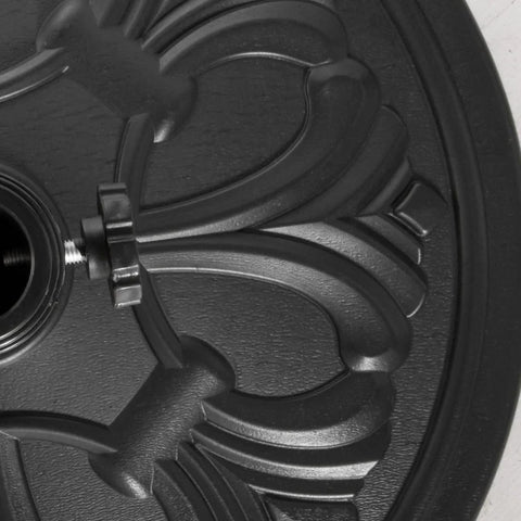 Rootz Parasol Base - Sun Umbrella - Weight Stand Holder - Outdoor - Garden - Black - 48 cm x 48 cm x 34 cm