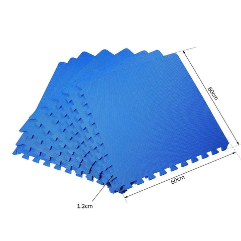 Rootz 8-Piece EVA Foam Mat Set - Puzzle Mat - Play Mat - Floor Protection - Safe & Non-Toxic - Enhanced Traction - 60cm x 60cm x 1.2cm