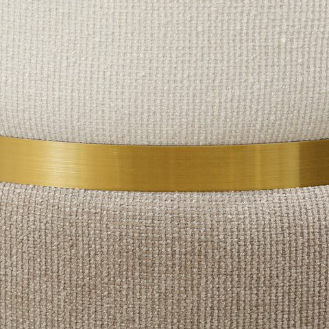 Rootz White Seat Stool - Storage Ottoman - Two-Tone Design - Enhances Room Aesthetics - 36 x 36 x 44 cm