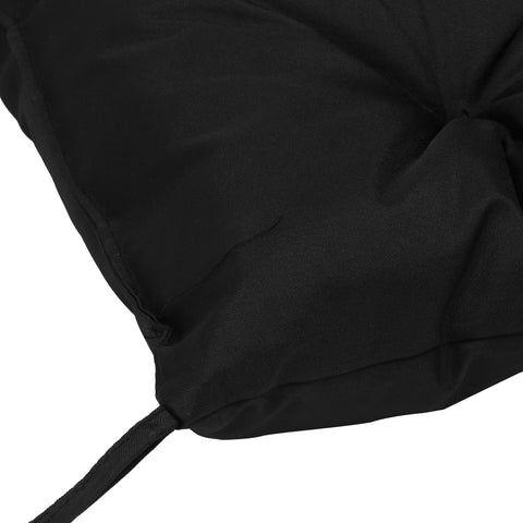 Rootz 3 Seated Bank Cover - Bench Pad - Garden Furniture Cushion - Enhances Comfort - 100x98x8cm - Black Polyester Foam