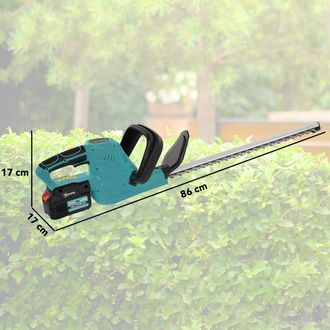 Rootz Elektro Hedge Trimmer - Electric Hedge Cutter - Battery-Powered Hedge Shears - Wireless Efficiency - 51cm Cutting Length - 86L x 17B x 17H cm