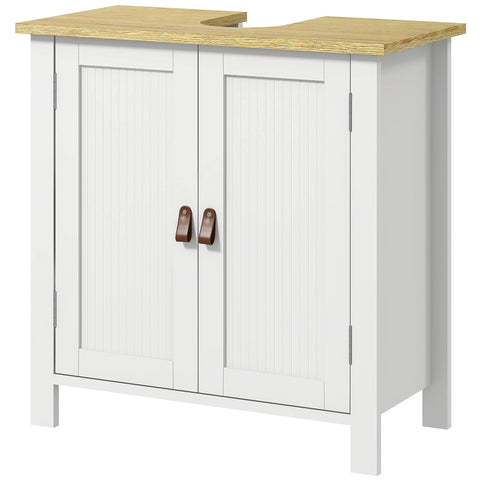 Rootz Base Cabinet 2 Doors - Bathroom Organizer - Storage Shelf - Adjustable Design - 60W x 30D x 60H cm - White