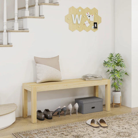 Rootz Gestoffeerde Banken - Houten Bank - Keukenbank - Massief Hout - 3-zits Bank - Grenenhout - Naturel - 120 Cm X 33 Cm X 45 Cm