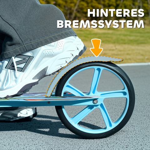 Rootz Children's Scooter - Kick Scooter - Foldable Scooter - Height Adjustable, 100kg Resilient - 94cm x 38cm x 88-103cm, Blue