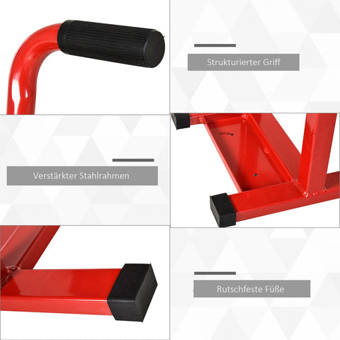 Rootz Motorcycle Lift – Motorbike Jack – Motorcycle Lifter – Heavy-Duty & Adjustable – 150kg Capacity – 27.5/39.5cm Height – 48x34x43cm – Red