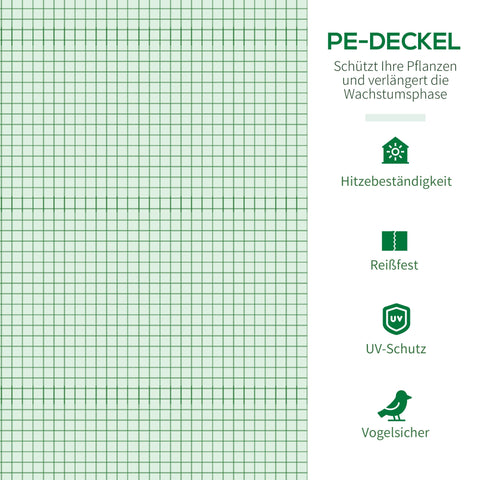 Rootz Portable Greenhouse - Plant House - Cold Frame - Extend Growing Season - 180cm x 180cm x 200cm